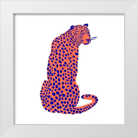 Bright Leopard II White Modern Wood Framed Art Print by Scarvey, Emma