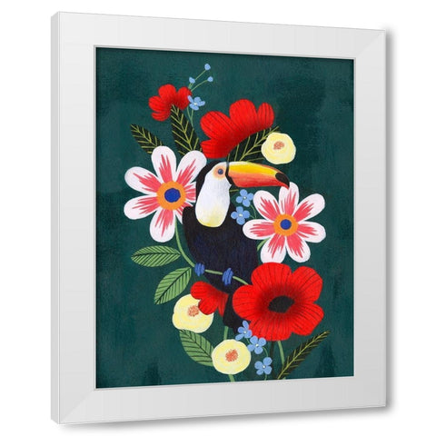 Tropical Toucan I White Modern Wood Framed Art Print by Popp, Grace