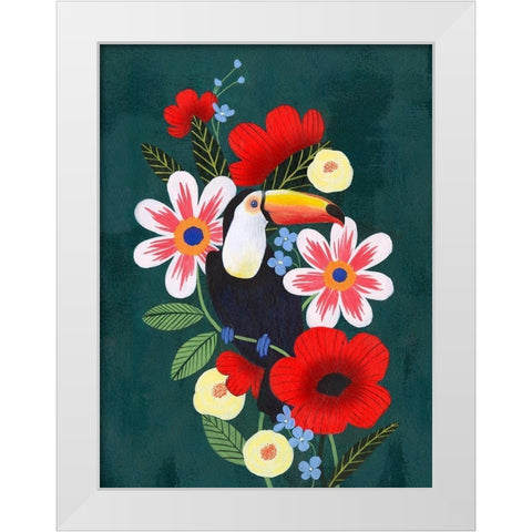 Tropical Toucan I White Modern Wood Framed Art Print by Popp, Grace