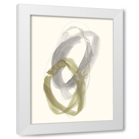 Neutral Rounds I White Modern Wood Framed Art Print by Goldberger, Jennifer