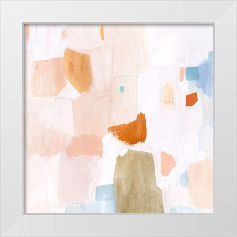 Sea Glass Forms I White Modern Wood Framed Art Print by Borges, Victoria