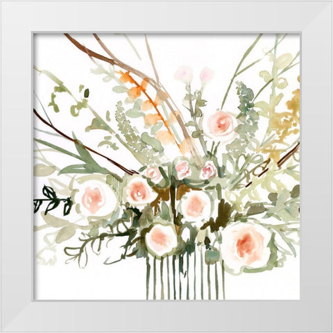 Foraged Flowers II White Modern Wood Framed Art Print by Borges, Victoria