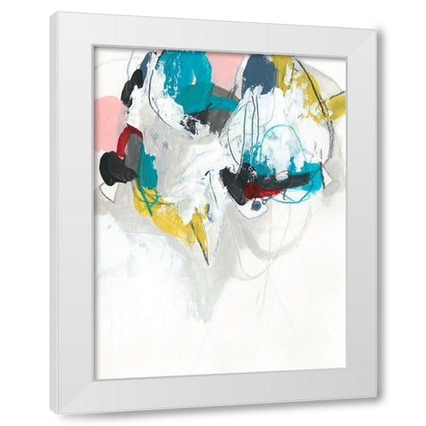 Graffitti Sequence I White Modern Wood Framed Art Print by Vess, June Erica
