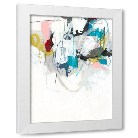 Graffitti Sequence II White Modern Wood Framed Art Print by Vess, June Erica