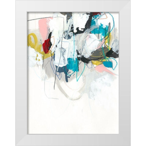 Graffitti Sequence II White Modern Wood Framed Art Print by Vess, June Erica
