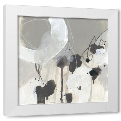 Neutral Circuit I White Modern Wood Framed Art Print by Vess, June Erica