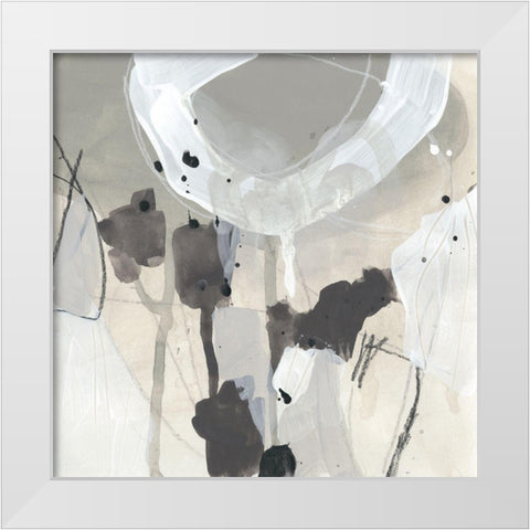 Neutral Circuit II White Modern Wood Framed Art Print by Vess, June Erica
