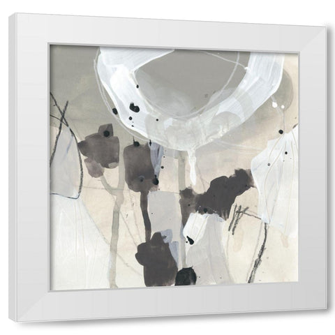 Neutral Circuit II White Modern Wood Framed Art Print by Vess, June Erica