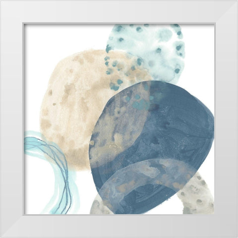 Circlet I White Modern Wood Framed Art Print by Vess, June Erica
