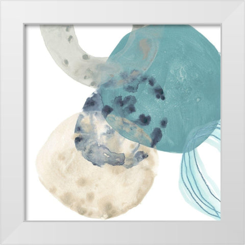Circlet III White Modern Wood Framed Art Print by Vess, June Erica