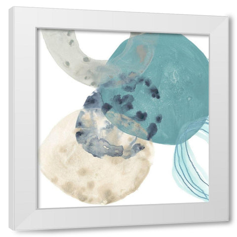 Circlet III White Modern Wood Framed Art Print by Vess, June Erica