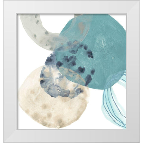 Circlet III White Modern Wood Framed Art Print by Vess, June Erica