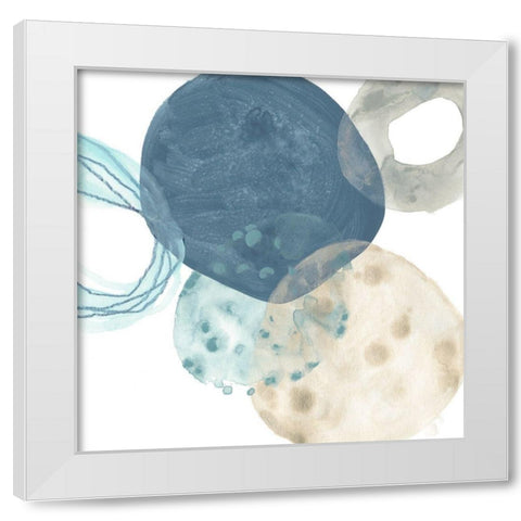 Circlet IV White Modern Wood Framed Art Print by Vess, June Erica