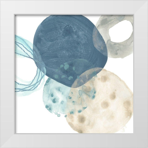 Circlet IV White Modern Wood Framed Art Print by Vess, June Erica