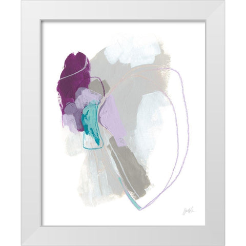 Amethyst Arc I White Modern Wood Framed Art Print by Vess, June Erica