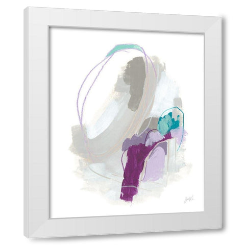 Amethyst Arc II White Modern Wood Framed Art Print by Vess, June Erica