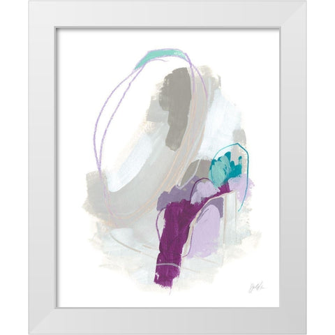 Amethyst Arc II White Modern Wood Framed Art Print by Vess, June Erica
