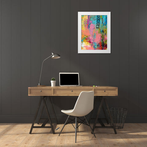 Silks White Modern Wood Framed Art Print by Bothne, Janet