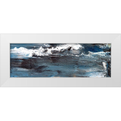 Peaceful Blue I White Modern Wood Framed Art Print by Bramma, Lila