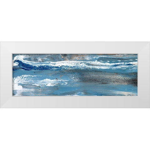 Peaceful Blue II White Modern Wood Framed Art Print by Bramma, Lila