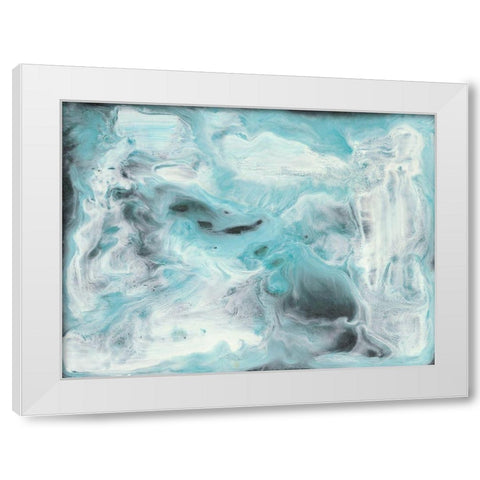 Turquoise Light II White Modern Wood Framed Art Print by Bramma, Lila