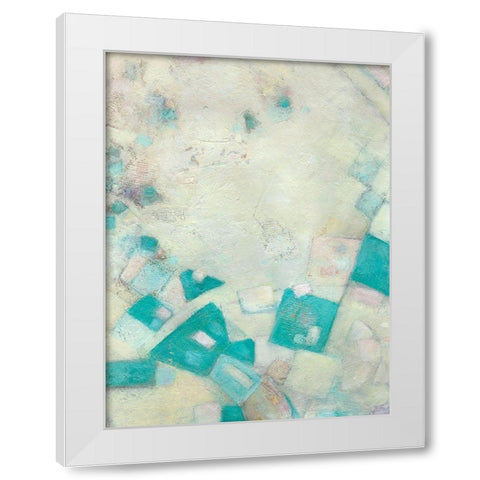 Turquoise Celebration II White Modern Wood Framed Art Print by Crawford, Beverly