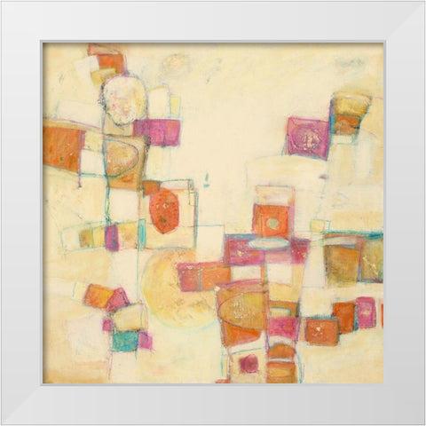 Festive III White Modern Wood Framed Art Print by Crawford, Beverly