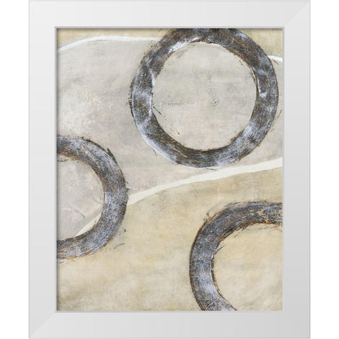 Embellished Ringlets I White Modern Wood Framed Art Print by OToole, Tim