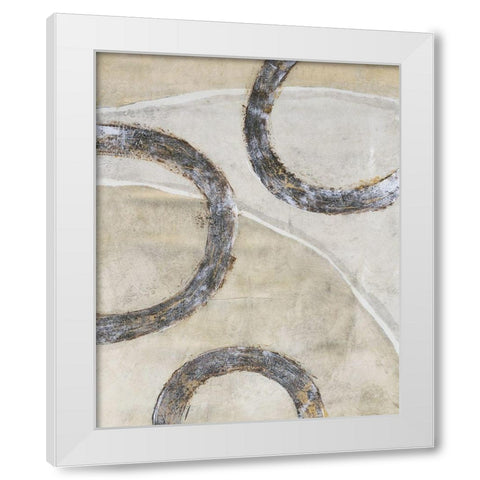 Embellished Ringlets II White Modern Wood Framed Art Print by OToole, Tim