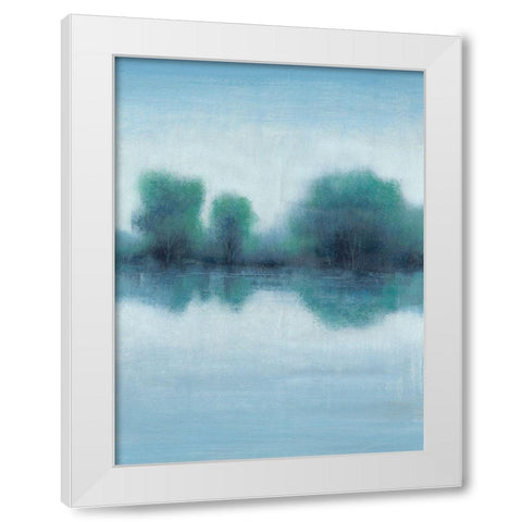 Misty Blue Morning I White Modern Wood Framed Art Print by OToole, Tim