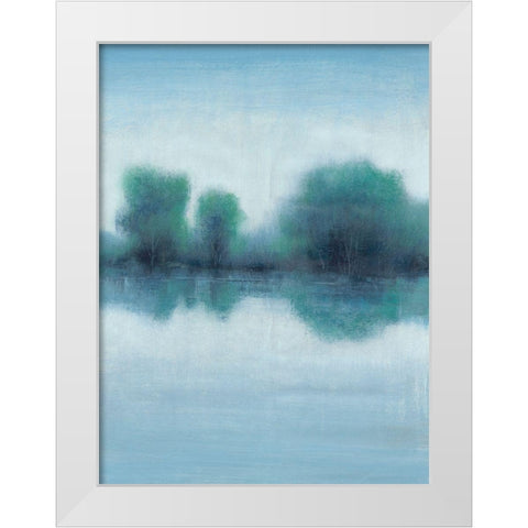 Misty Blue Morning I White Modern Wood Framed Art Print by OToole, Tim