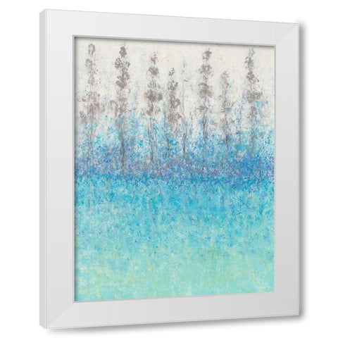 Cypress Border II White Modern Wood Framed Art Print by OToole, Tim