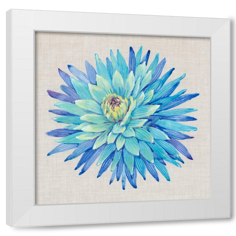 Floral Portrait on Linen I White Modern Wood Framed Art Print by OToole, Tim