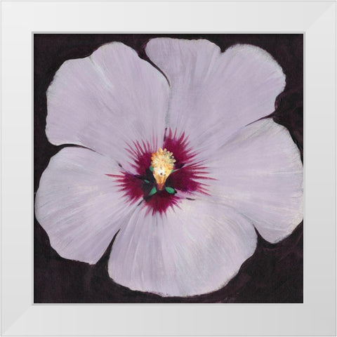 Hibiscus Portrait II White Modern Wood Framed Art Print by OToole, Tim