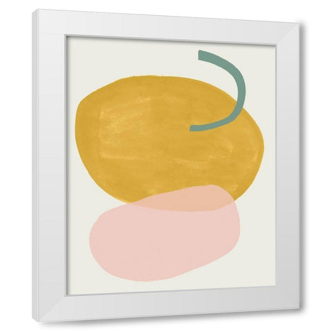 Cirque I White Modern Wood Framed Art Print by Borges, Victoria