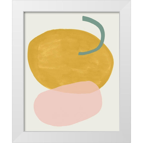 Cirque I White Modern Wood Framed Art Print by Borges, Victoria