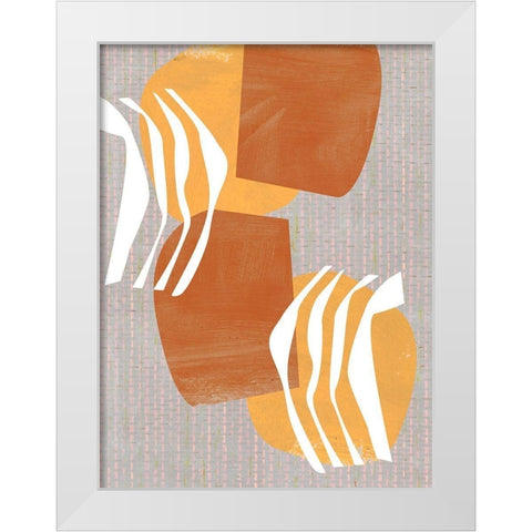 Archetype Structures II White Modern Wood Framed Art Print by Wang, Melissa