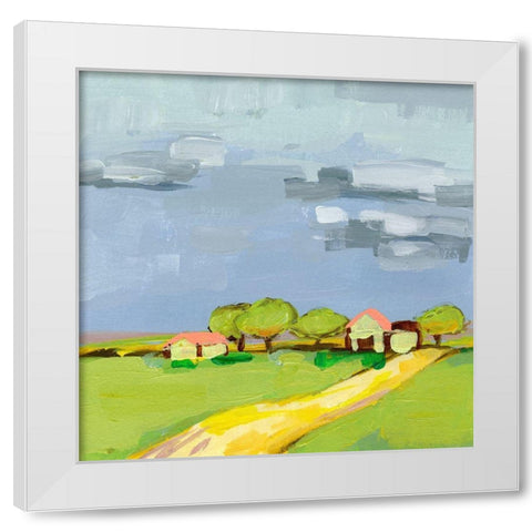 Lay of the Land II White Modern Wood Framed Art Print by Wang, Melissa