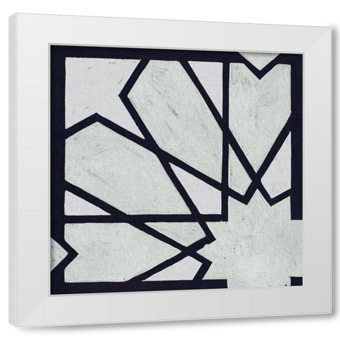 Broken Square II White Modern Wood Framed Art Print by Wang, Melissa