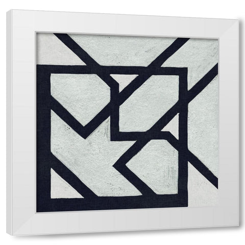 Broken Square III White Modern Wood Framed Art Print by Wang, Melissa