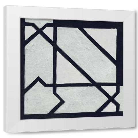 Broken Square IV White Modern Wood Framed Art Print by Wang, Melissa