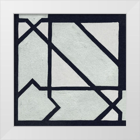 Broken Square IV White Modern Wood Framed Art Print by Wang, Melissa