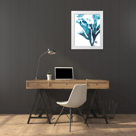 Inkwash Kelp II White Modern Wood Framed Art Print by Vess, June Erica