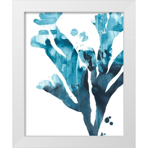 Inkwash Kelp II White Modern Wood Framed Art Print by Vess, June Erica