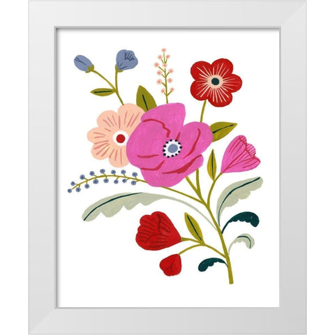 Simple Flora III White Modern Wood Framed Art Print by Borges, Victoria