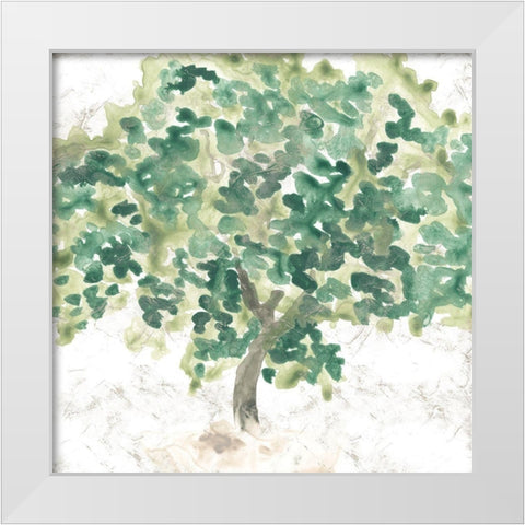 Country Tree II White Modern Wood Framed Art Print by Vess, June Erica