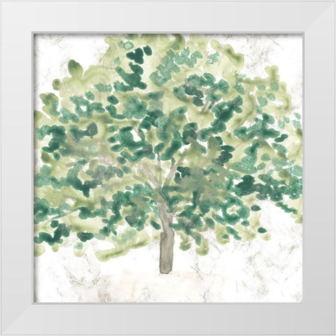 Country Tree III White Modern Wood Framed Art Print by Vess, June Erica