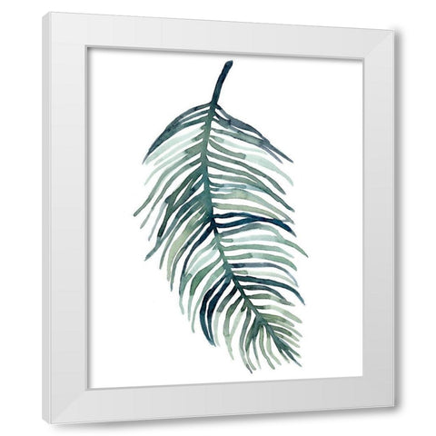 Watercolor Palm Leaves I White Modern Wood Framed Art Print by Scarvey, Emma