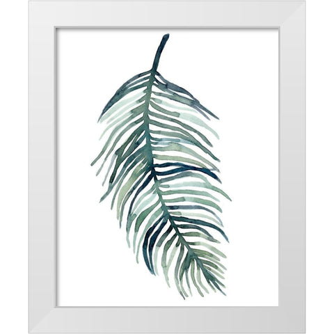 Watercolor Palm Leaves I White Modern Wood Framed Art Print by Scarvey, Emma