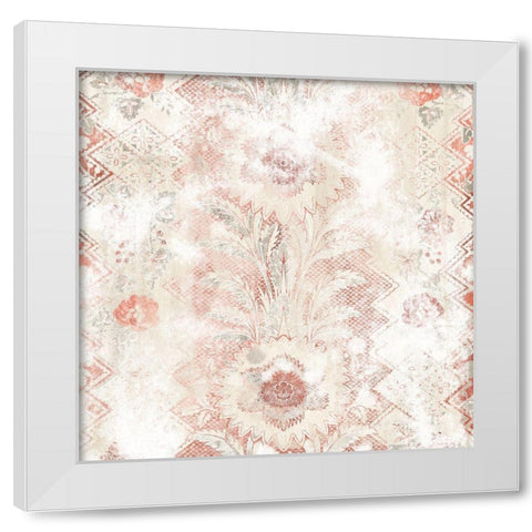 World Traveler Textile I White Modern Wood Framed Art Print by Vess, June Erica